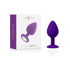 Intense Anal Toys Intense Shelki M Lilac - Medical Silicone Anal Plug with Diamond Base