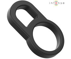 Intense Couples Toys INTENSE Bobby Dual Silicone Performance Ring Juodas 8cm Adjustable Fit