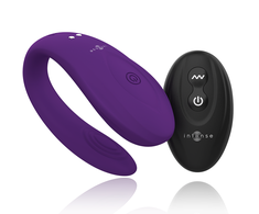 Intense Couples Toys Intense Bruno Double Motor Lilac Silicone Couple Massager, Remote, 62mm