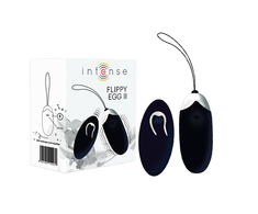 Intense Couples Toys INTENSE Flippy II Remote-Controlled Vibrating Egg, Juodas, 12 Modes