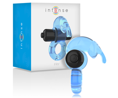 Intense Couples Toys Mėlyna Intense Fry Mėlyna Vibrating Silicone Ring - Atsparus vandeniui, Flexible, Bodysafe