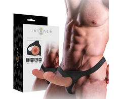 Intense Couples Toys Intense Hollow Strap-On System Natural 16x3 cm Adjustable Harness
