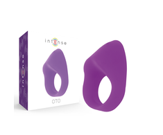 Intense Couples Toys INTENSE OTO Lilac Rechargeable Silicone Vibrating Ring, 20 Modes, Atsparus vandeniui