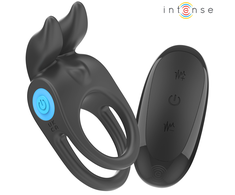Intense Couples Toys INTENSE SAM Double Vibrating Ring Juodas 10-Mode Rechargeable USB