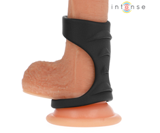 Intense Couples Toys INTENSE THEO Double Silicone Juodas Support Ring Model 3, 5.1 cm