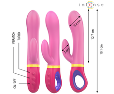 Intense Fun Rožinė INTENSE Daphne Rožinė Dual-Action Silicone Rabbit with Multi-Mode Vibration