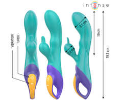 Intense Fun Mėlyna INTENSE FRED Dual Stimulation Rabbit Model Vibrator Mėlyna Silicone