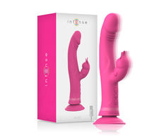 Intense Fun Rožinė Intense Julio Dual Motor Rožinė Silicone Rabbit Massager 24cm Atsparus vandeniui