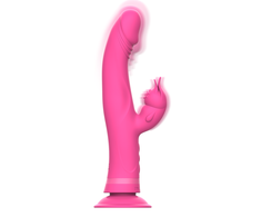 Intense Fun Rožinė Intense Julio Dual Motor Rožinė Silicone Rabbit Massager 24cm Atsparus vandeniui