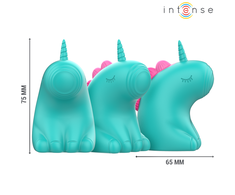 INTENSE Trixie Unicorn Tongue Tapping Stimulator Žalias Silicone IPX7