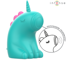 INTENSE Trixie Unicorn Tongue Tapping Stimulator Žalias Silicone IPX7