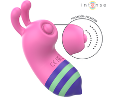 Intense Fun Rožinė INTENSE Willie Bee-Shaped Pulsating Tongue Device, Rožinė-Žalias, USB, IPX7