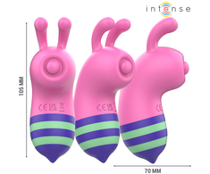 Intense Fun Rožinė INTENSE Willie Bee-Shaped Pulsating Tongue Device, Rožinė-Žalias, USB, IPX7