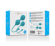 Intense Health Fun Mėlyna Intense Pack Kendall Mėlyna Kegel Training Balls Set - Silicone, 28g &amp; 50g