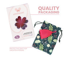 Intimichic Menstrual Cup L Medical Grade Silicone - Reusable Comfort