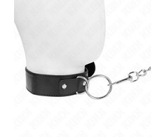 Kink Collar Gag KINK Adjustable Collar with Leash Model 4 Juodas 36-43 cm