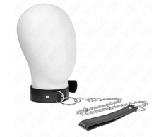 Kink Collar Gag KINK Adjustable Collar with Leash Model 4 Juodas 36-43 cm