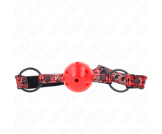 Kink Collar Gag KINK Diamond Pattern Ball Gag Model 1 - Adjustable Strap 42-60 cm, 4.5 cm Ball