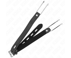 Kink Collar Gag KINK Metal Hook Gag 11.5 cm - Adjustable Vegan Leather Strap 39-58 cm