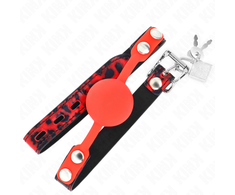 Kink Collar Gag KINK Model 2 Silicone Ball Gag 4 cm with Lock, Adjustable 60x2 cm Strap