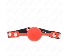 Kink Collar Gag KINK Model 2 Silicone Ball Gag 4 cm with Lock, Adjustable 60x2 cm Strap