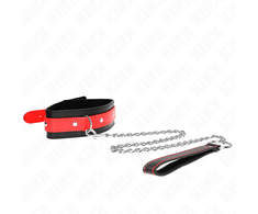 Kink Collar Gag KINK Adjustable Raudona Collar Necklace 65 cm - Vegan Leather, 36-43 cm Fit