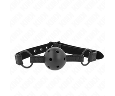Kink Collar Gag KINK Neoprene Ball Gag Adjustable 4.5cm Ball, 41-59cm Strap, Juodas