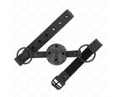Kink Collar Gag KINK Neoprene Ball Gag Adjustable 4.5cm Ball, 41-59cm Strap, Juodas