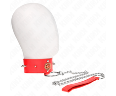 Kink Collar Gag KINK Raudona Diamond Collar with Adjustable Belt 65cm - Elegant Design 35-51cm