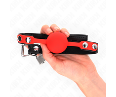 Kink Collar Gag KINK Silicone Ball Gag with Lock 4cm - Adjustable Secure Strap 60cm