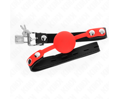 Kink Collar Gag KINK Silicone Ball Gag with Lock 4cm - Adjustable Secure Strap 60cm