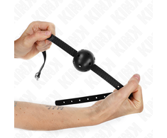 Kink Collar Gag KINK Simplicity Juodas Ball Gag 4.5 cm - Breathable, Adjustable Strap