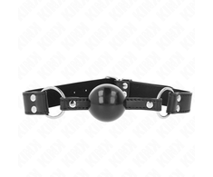Kink Collar Gag KINK Soft Silicone Ball Gag 4cm with Adjustable Leatherette Strap 62cm