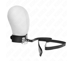 Kink Collar Gag KINK Studded Leash 116cm &amp; Leatherette Collar 50x5cm - Adjustable Set