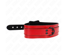 Kink Collar Gag KINK Wine Raudona Adjustable Collar 37.5-49.5 cm with 5 cm Plotis
