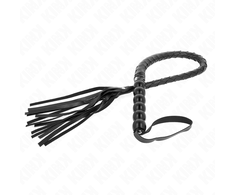 Kink Impact Touch KINK Beaded Snake Whip 80 cm - Professional Impact Toy, Juodas