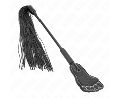 Kink Impact Touch KINK Foot Shaped Paddle with Tassel Whip 31cm - Dual-Action Impact Tool