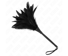 Kink Impact Touch KINK Juodas Horn-Shaped Feather Teaser 36cm - Elegant Sensory Duster