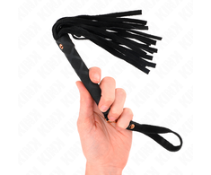 Kink Impact Touch KINK Juodas Suede Mini Whip 30cm - Elegant Faux Leather Impact Tool