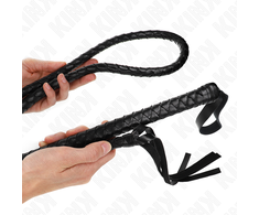 Kink Impact Touch KINK Long Juodas Snake Whip 210 cm - Premium Flexible Leather Model