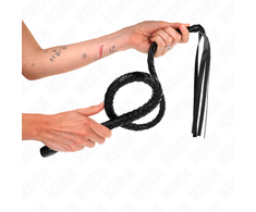 Kink Impact Touch KINK Long Whip with Beads 110 cm - Professional Impact Tool, Juodas