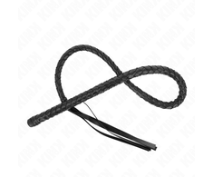 Kink Impact Touch KINK Long Whip with Beads 110 cm - Professional Impact Tool, Juodas