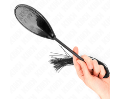 Kink Impact Touch KINK Love&amp;Sexy Short Tassel Paddle - Compact Faux Leather Impact Tool
