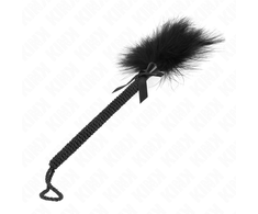 Kink Impact Touch KINK Nylon Rope Wand with Tickle Feathers &amp; Decorative Bow 25cm Juodas