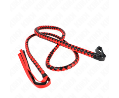 Kink Impact Touch KINK Raudona Long Snake Whip 210 cm - Flexible Faux Leather Impact Model