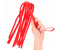 Kink Impact Touch KINK Simple Raudona Whip 45 cm - Durable Faux Leather, Ergonomic Handle