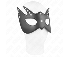 Kink Masked Allure KINK Bat Mask with Rivets 23x15cm - Juodas Faux Leather Adjustable