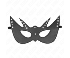 Kink Masked Allure KINK Bat Mask with Rivets 23x15cm - Juodas Faux Leather Adjustable