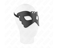 Kink Masked Allure KINK Butterfly-Shaped Vegan Leather Mask, Adjustable, 20x9 cm, Juodas
