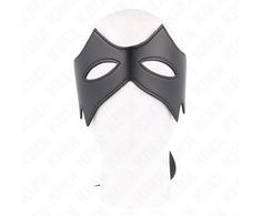Kink Masked Allure KINK Cat Face Mask Model 1 - Juodas Vegan Leather, 34x12 cm, Adjustable